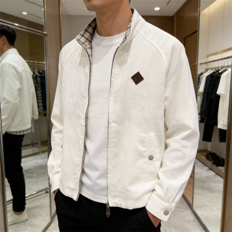49UM Old Money LP Spring and summer new men's fashion versatile old money style stand-up collar zipp