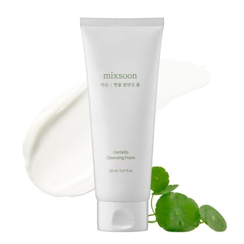 Mixsoon Double Cleansing Set 2-Step Routine, Cica Foam &   Bean Cleansing Oil Face Wash Set Gentle D