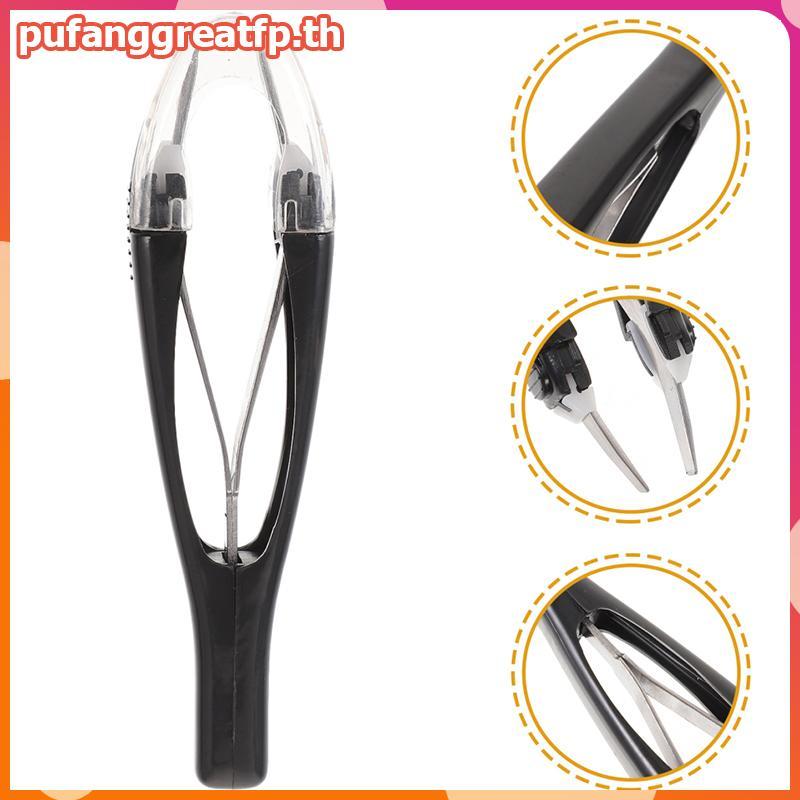 PUCEFP Eyebrow Tweezer อัตโนมัติ Retratable Face Hair Beard Removal สแตนเลส Anti Rust Beauty Hair Puller เครื่องมือแต่งหน้า.