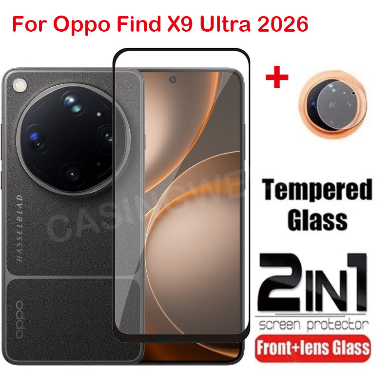 ป้องกันหน้าจอสําหรับOppoค้นหาX9 Ultra X9s X9 Pro Ultra 5G 4G 2026 Full Cover ClearกระจกนิรภัยHDป้องกันรอยขีดข่วนฟิล์ม
