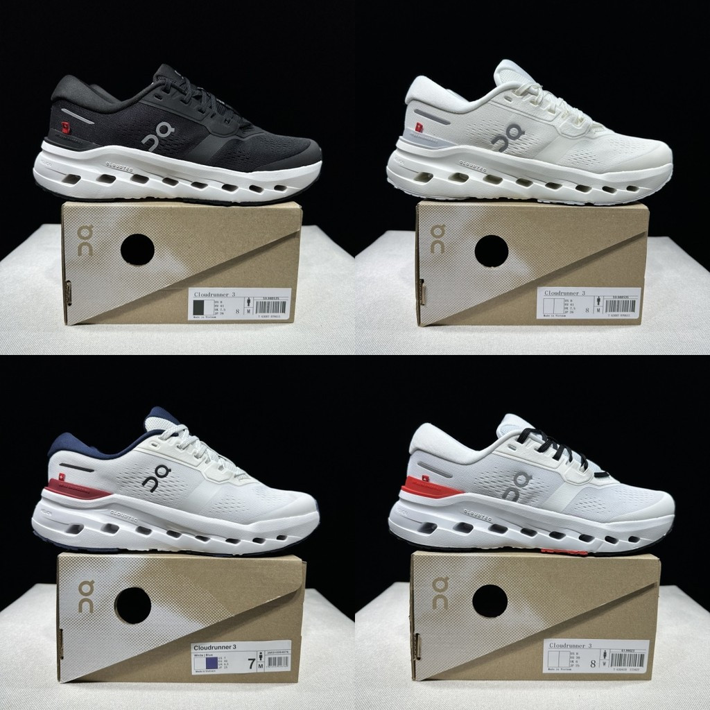 BG7Q ON CLOUD On Running On Cloud Cloudrunner 3 รองเท้าวิ่งสําหรับผู้ชายและผู้หญิงรองเท้าผ้าใบ Unise