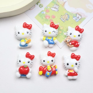 10 ชิ้นแมวกับ Apple Hug Bear Fly A Plane เสน่ห์เรซินน่ารักสําหรับ DIY (6-236)