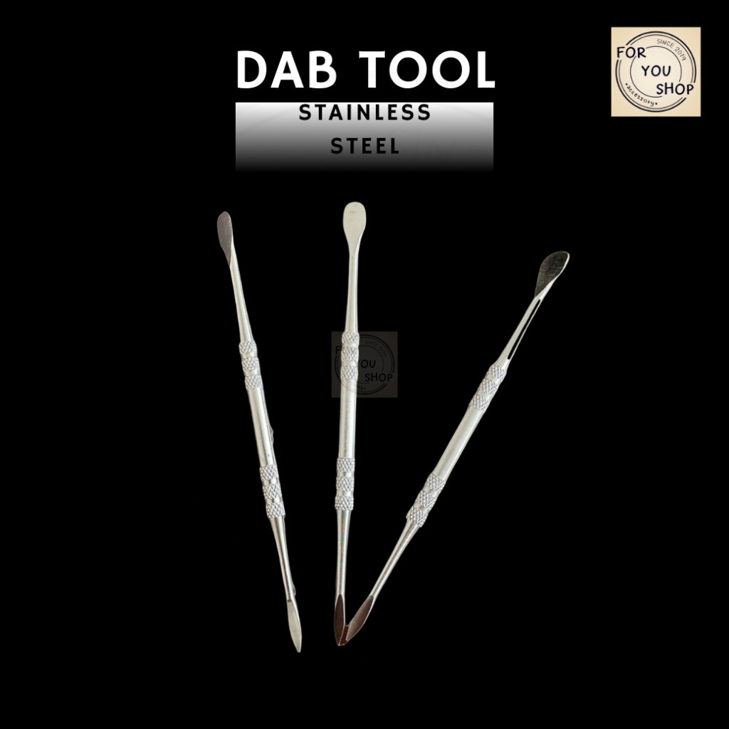 ไม้แด๊บ สแตนเลส Dab Tool Stainless Steel แบบสองหัว ไม้ตักแด๊บ ไม้ตักเรซิ่น tool with resin
