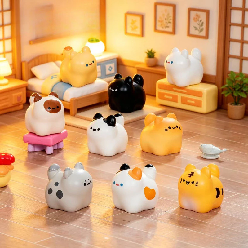 แมวน่ารักตุ๊กตาภูมิทัศน์ขนาดเล็ก-น่ารัก ทําเอง ลูกแมวนาโนสําหรับตกแต่งโต๊ะอุปกรณ์ตกแต่งภายในรถของขวัญมีเสน่ห์