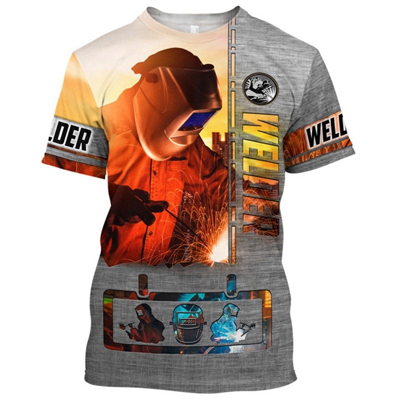 3D พิมพ์ช่างไฟฟ้าออกแบบ T เสื้อสําหรับชายแขนสั้นช่างไฟฟ้าชุด Tees เสื้อ Mens O-คอขนาดใหญ่คอสเพลย์เสื