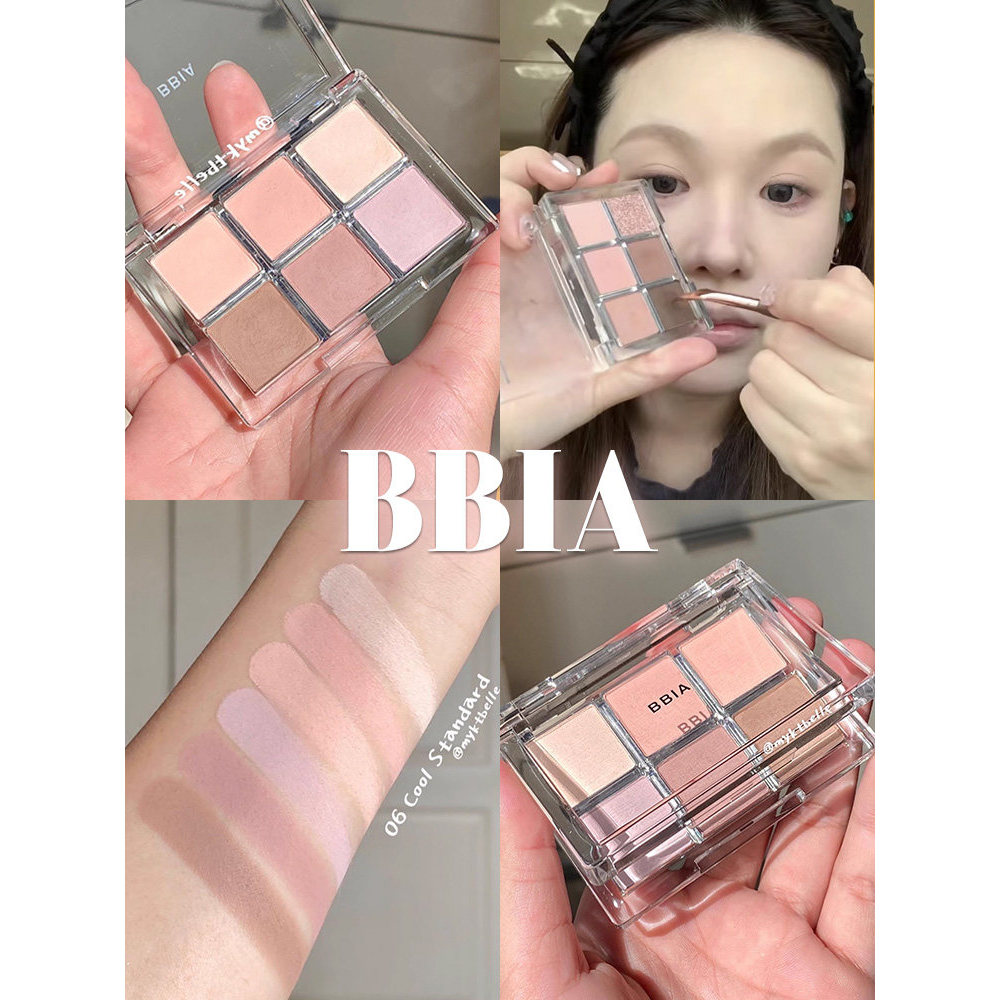 อายแชโด eyeshadow palette Korea Korea BBIA Eyeshadow Palette Six-Color Grain No. 06 Full Matte Pearl