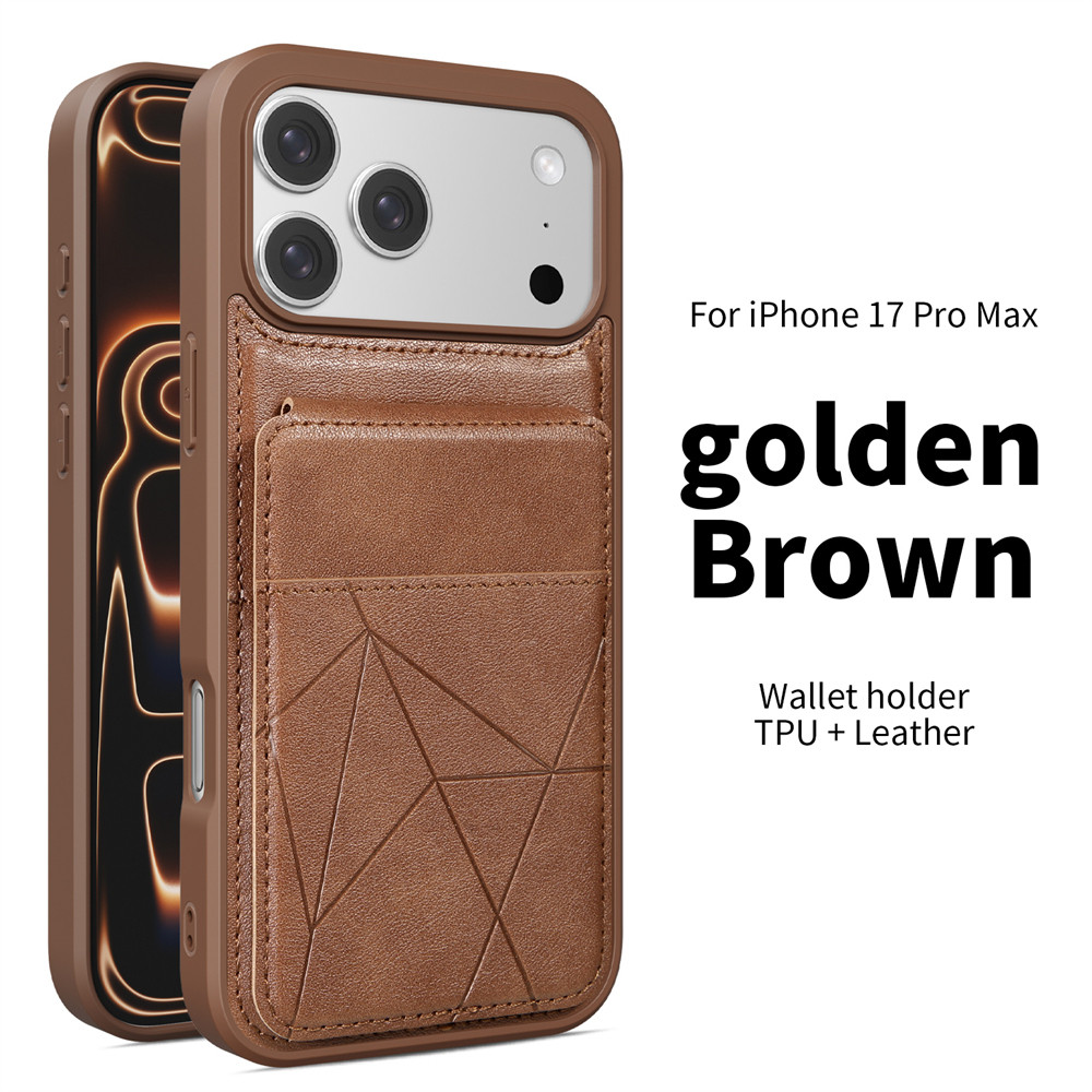 เคส IPhone 17 16 15 14 13 12 11 Pro Max XR กันกระแทกป้องกันกรณี 14 Promax Retro หนังผู้ถือบัตรเคสโทรศัพท์สําหรับ IP 11 12 13 14 15 16 17 Pro Max