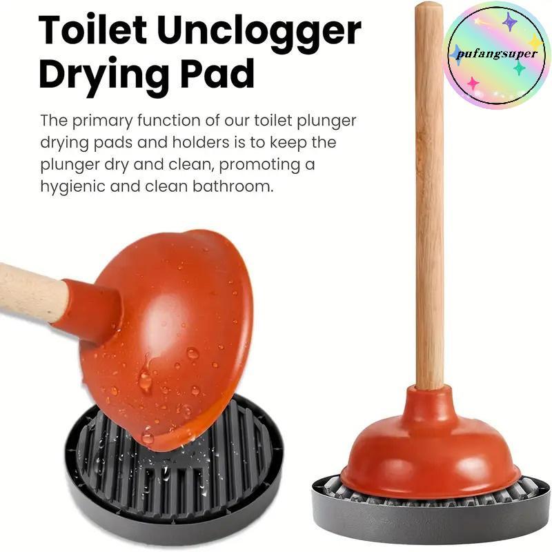 Pufangsuper ห้องน้ํา Plunger ผู้ถือ Generic Plunger ถาด Plunger ผู้ถือจับหยดทําความสะอาดง่าย Plunger