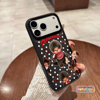 เคสมือถือลิงน่ารักขี้เล่นลายจุดสีขาวการ์ตูนมาใหม่ รองรับ iPhone 17/16/15/14/13/12/11 Pro Max/Plus