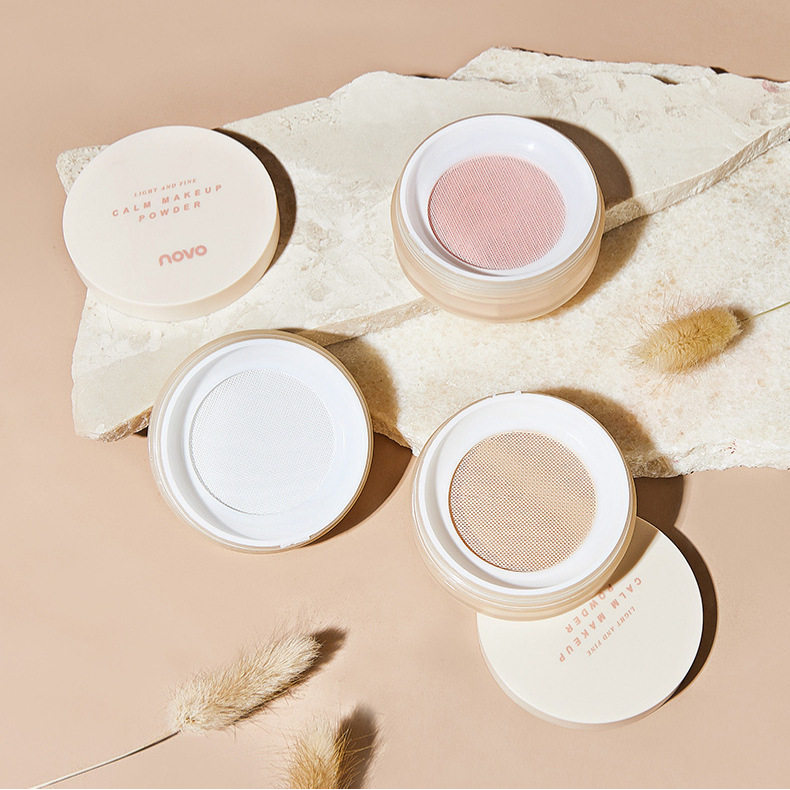 loose powder แป้งฝุ่น NOVO Cloud Gauze Silky Love Skin Loose Powder คอนซีลเลอร์ Fixing แต่งหน้าควบคุ