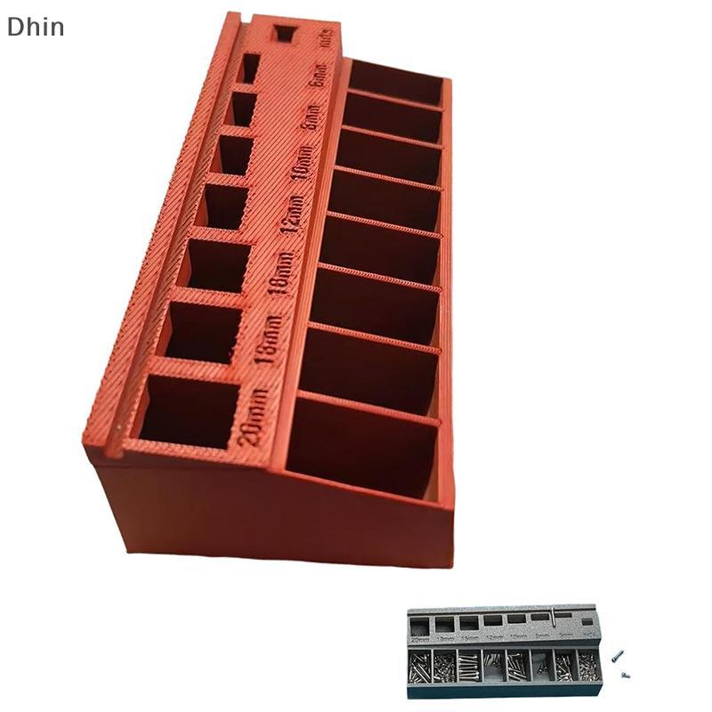 [Dhin] M3 Bolt Sorter,สกรูความยาวSorterถาด 7 ช่องวัด,กล่องเครื่องมือสกรูแบบพกพา,พลาสติกทนทานOrganize