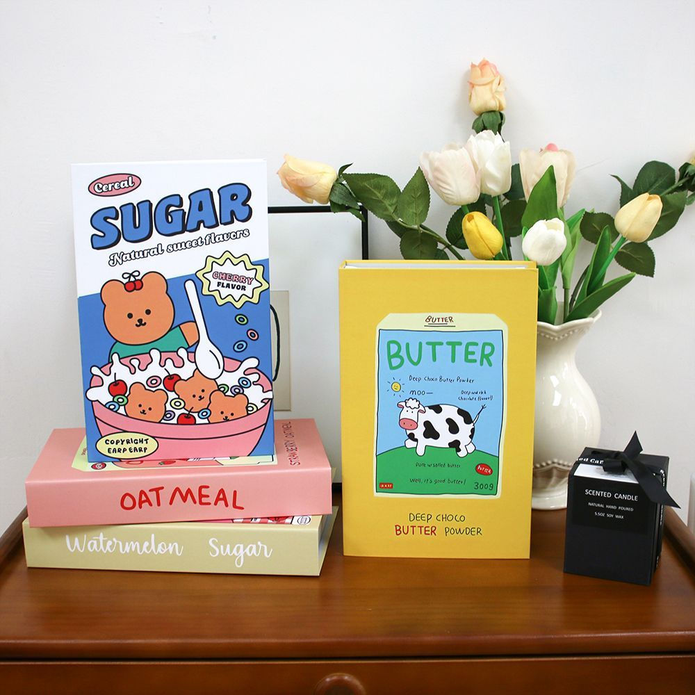 JUA South Korea ins Pink cartoon internet celebrity decorative cake simulation fake book ornament ph