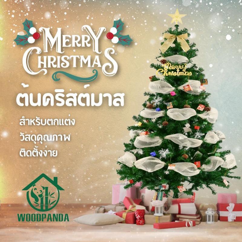 WOODPANDA ต้นคริสต์มาส 90CM คอลใหม่รับคริสต์มาส  สีเขียว ฐานเป็นเหล็ก  เทศกาลคริสต์มาส