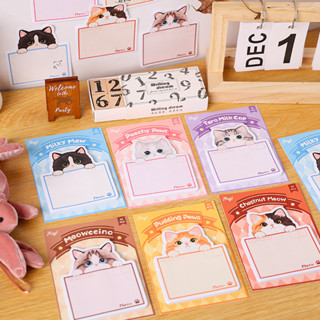 30แผ่นน่ารักการ์ตูนแมวธีมจดหมายบันทึกเหนียวโรงเรียนสํานักงาน…