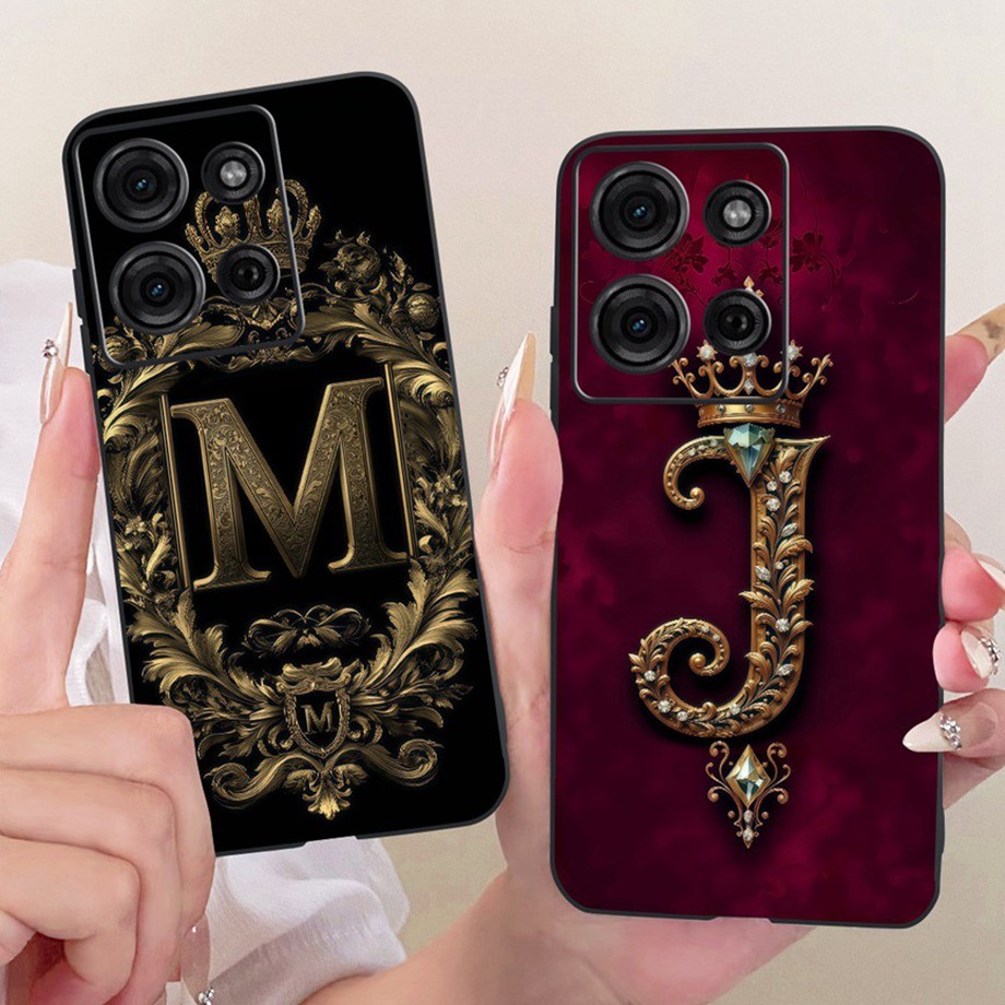 สําหรับ Motorola Moto G75 G85 5G กรณีหรูหราน่ารักมงกุฎซิลิโคนสีดํากันชนป้องกันสําหรับ MotoG75 G 85 5