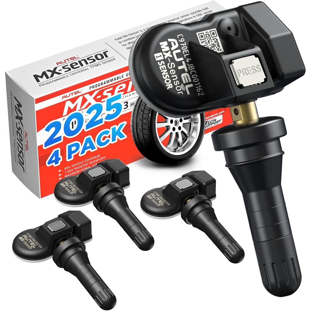 เซ็นเซอร์ TPMS Autel ชุด 4, MX Sensor 2 in 1 สําหรับแรงดันลมยาง, 315MHz + 433MHz Press-in OE-Level (