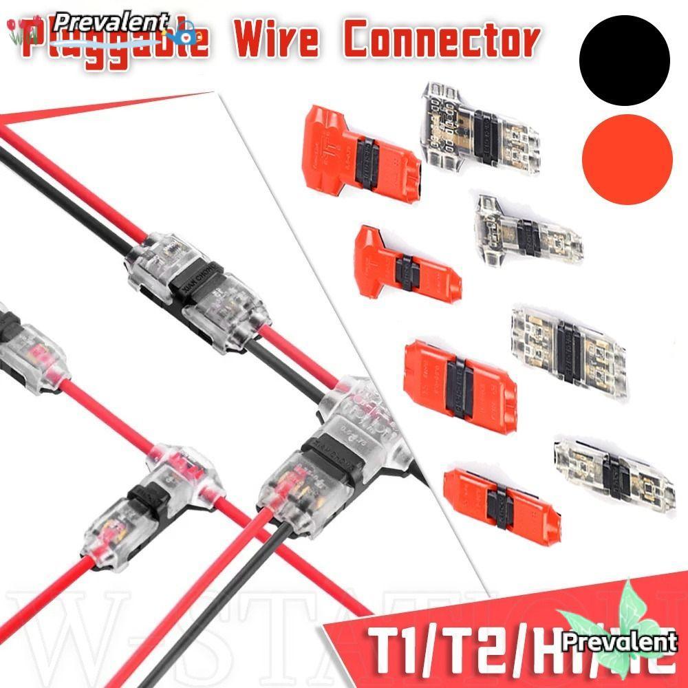 PREVALENT 1 ชิ้นสายไฟ Crimp, 8-22AWG ตัวเชื่อมต่อรถ Pluggable Wire Connector, ทนทาน Quick Splice 2Pi