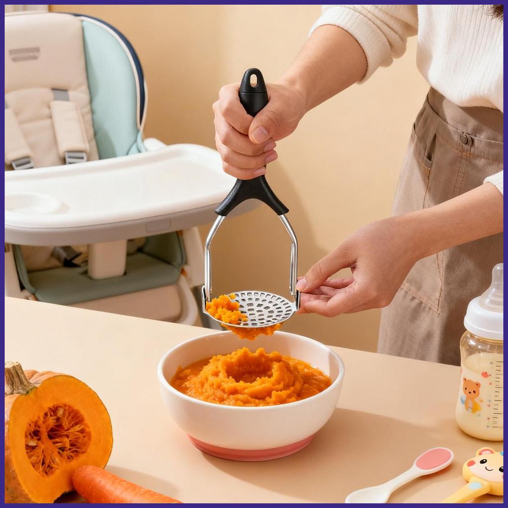 Potato Smasher คู่มือสแตนเลส Ergonomic อาหาร Masher Bean Smasher เครื่องมือสําหรับผัก Avocado Bean ฟ