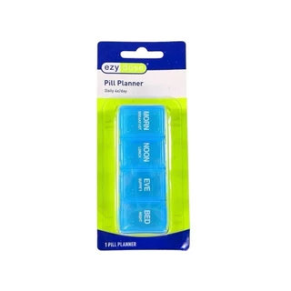 Ezy Dose ตลับใส่ยา 7ช่อง Pill Planner Weekly ทรงยาว กลม และ 1วัน AM/PM UV (คละสี)