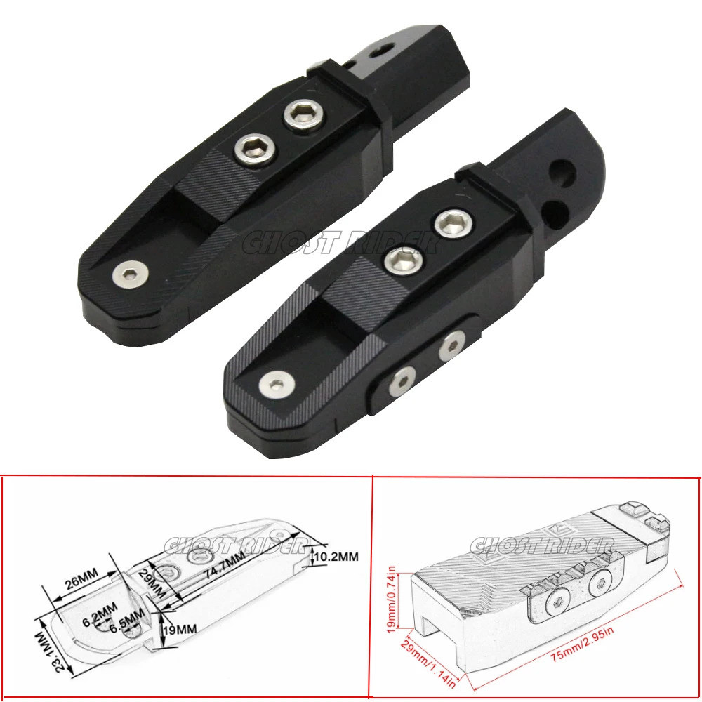 Universal motorcycle CNC rear foot pedal fit For SUZUKI GSF650 GSF1250 GSF650 1250 07-13 GSR600 GSR7