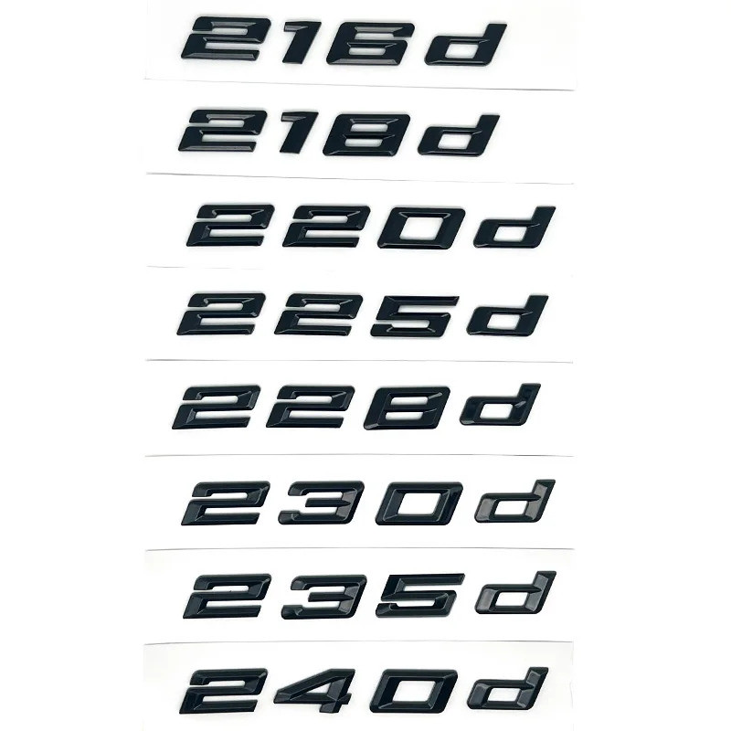 Car Trunk ABS Chrome Letters Badge Emblem Decal Sticker For BMW 2 Series 216i 218i 220i 225i 228i 23