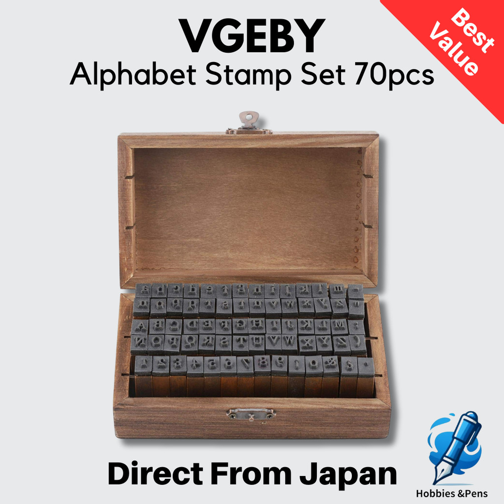 Generic Alphabet Wooden Rubber Stamp Set Creative Letter Design 70 pcs Journaling