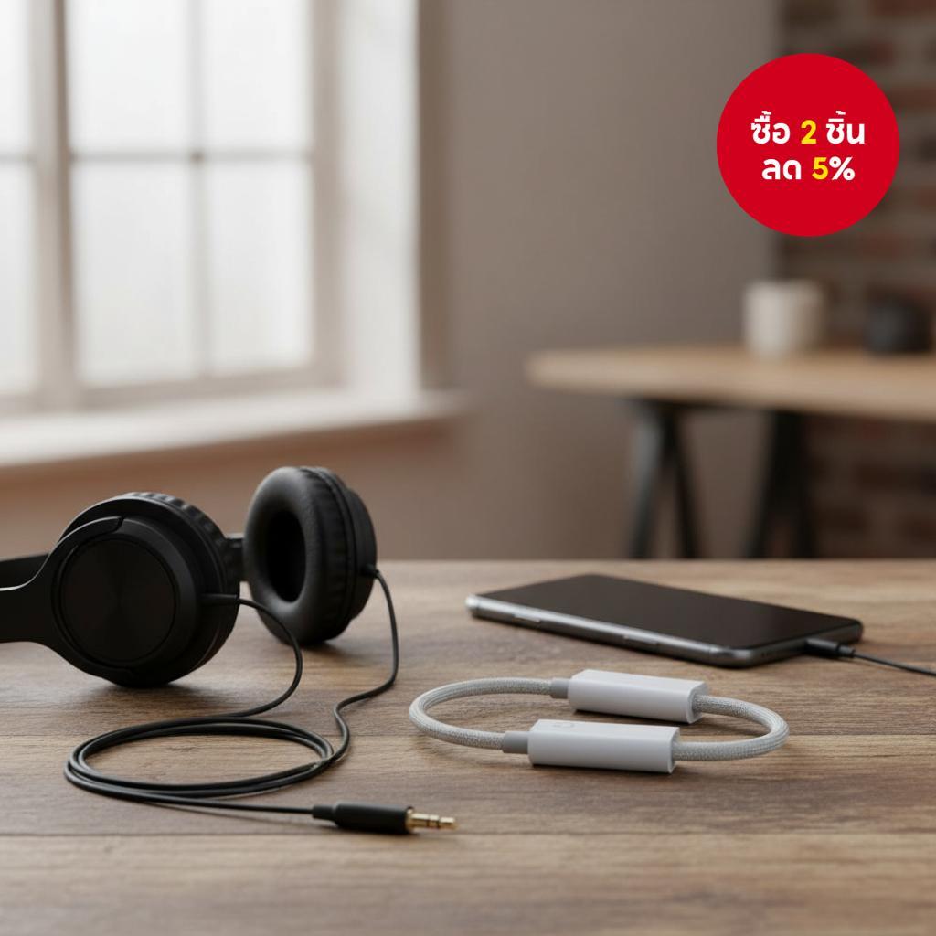 อะแดปเตอร์ออดิโอดองเกิล: Type-C เป็น 3.5 มม. DAC สําหรับ iPhone 15