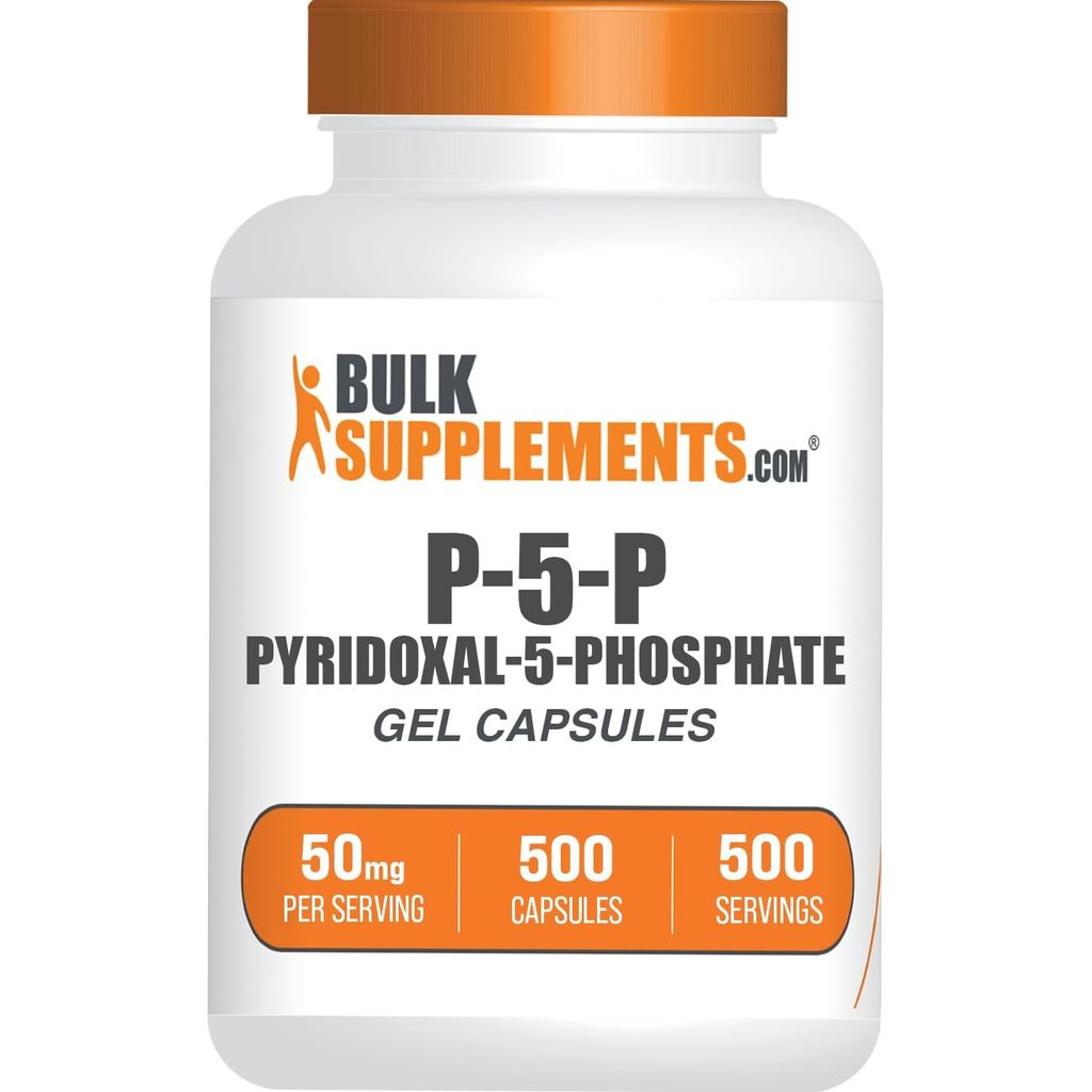 BulkSupplements.com Pyridoxal 5 แคปซูลฟอสเฟต - อาหารเสริม P5P อาหารเสริมวิตามินบี 6 - ปราศจากสารสําค