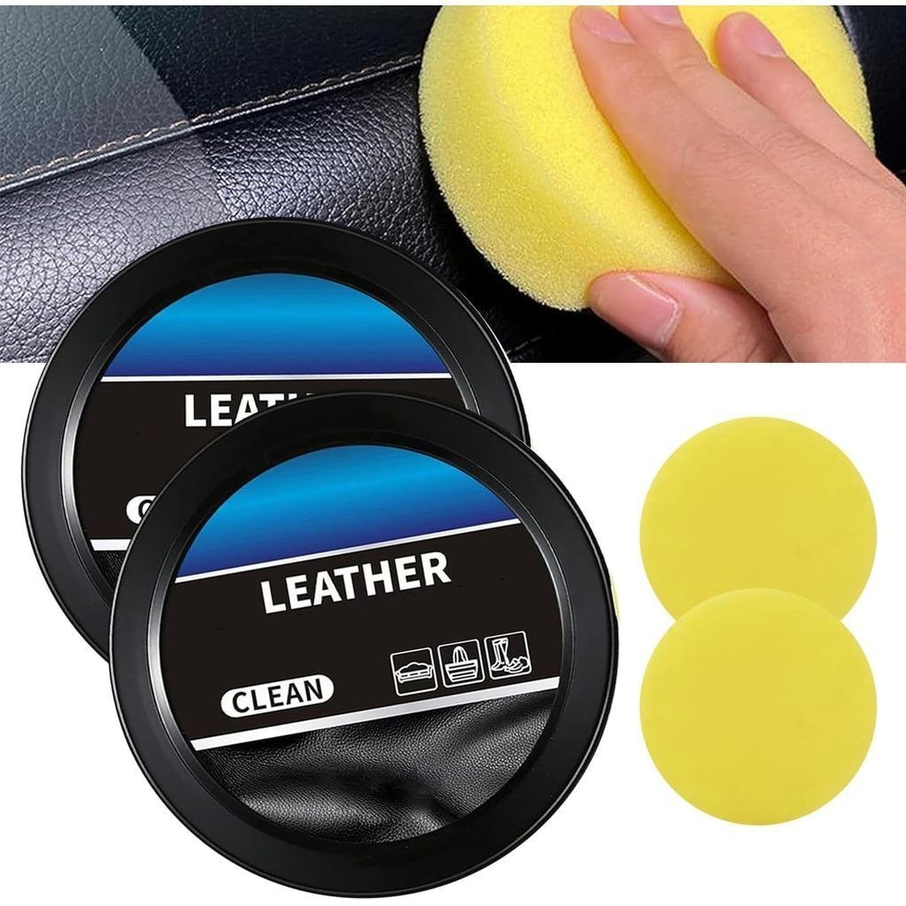 2Pcs Cleaning and Care Cream & Cleaning Paste for Leather Care, Automotive Interior Leather Cleaning