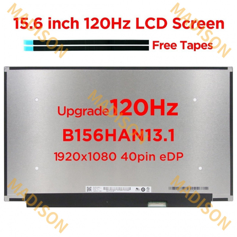 15.6 "120Hz แล็ปท็อปหน้าจอ LCD b156han13.1 b156han13.0 NV156FHM-N4U NX2 สําหรับ Lenovo Legion 5-15ar
