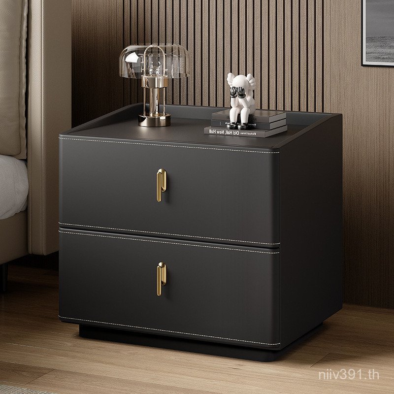 Locker ห้องนอนที่เก็บของเรียบง่ายทันสมัยโต๊ะข้างเตียง Minimalist Italian ตู้ขนาดเล็กไม้เนื้อแข็งข้าง