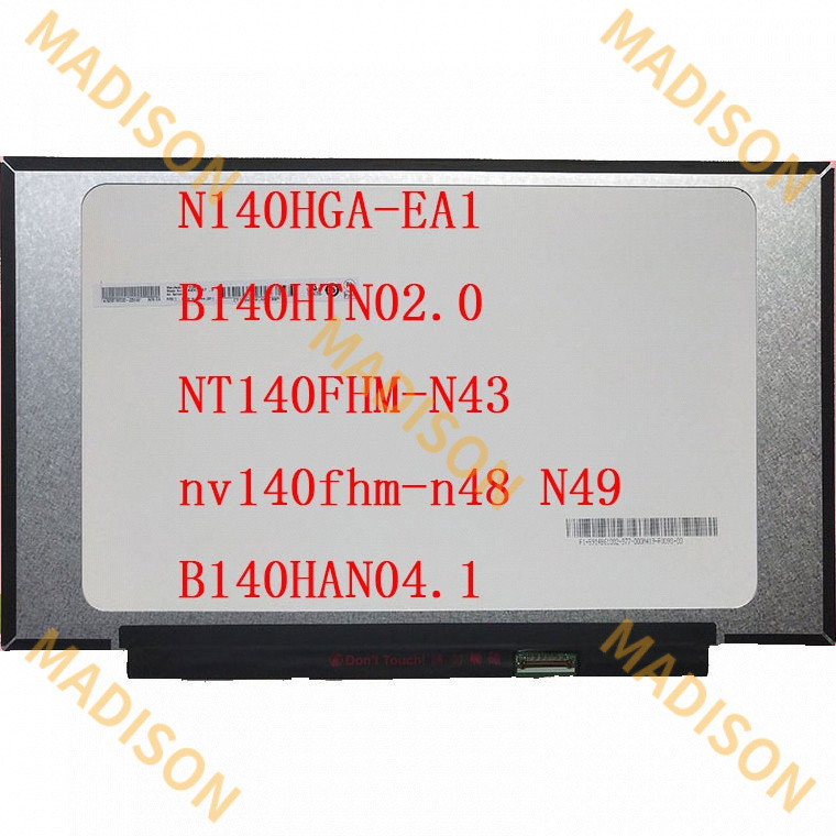 14 นิ้ว 30 พิน 1920*1080 N140HGA-EA1 b140htn02.0 NT140FHM-N43 N49 b140han04.1 30 พินจอแสดงผล LCD LED