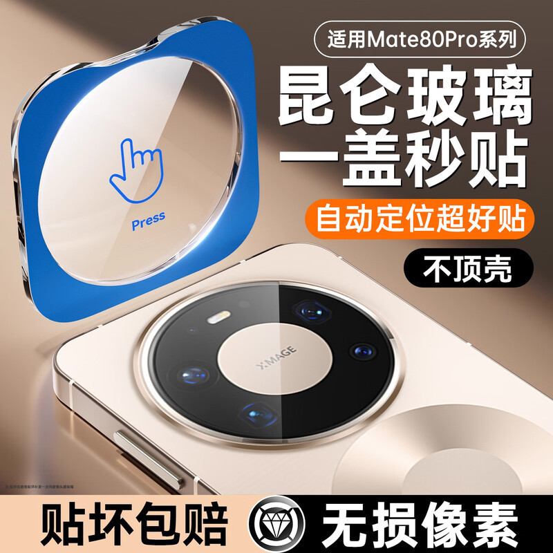 เหมาะสําหรับ Mate80Pro Kunlun แก้วเลนส์ฟิล์มสติกเกอร์ที่สองโปร่งใส Anti-Scratch Non-ชํารุดพิกเซลตําแ