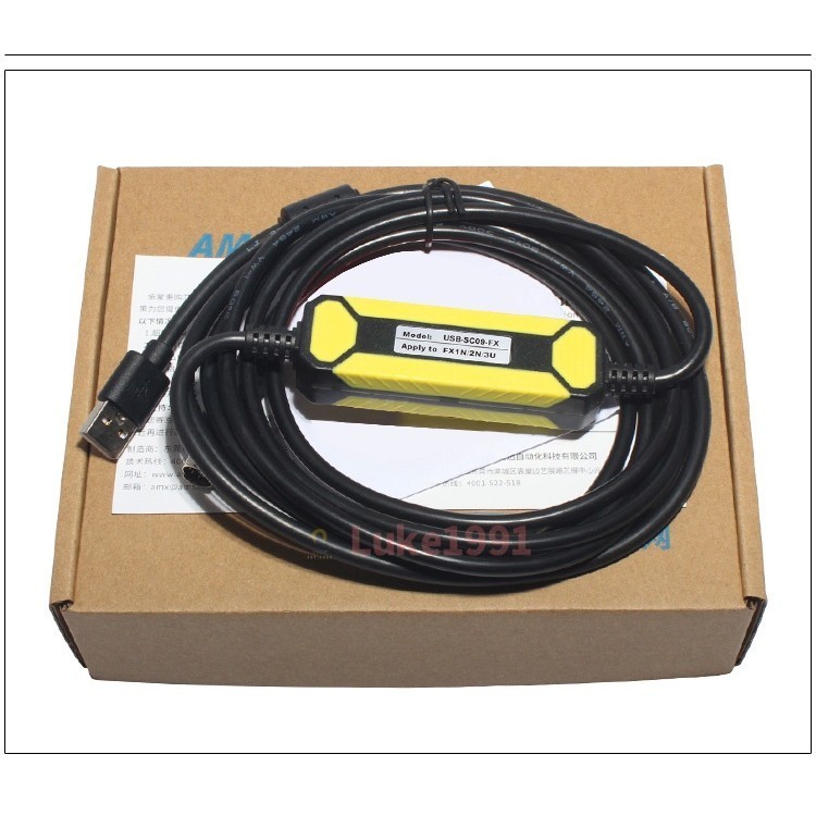 USB-SC09-FX Mitsubishi PLC ดาวน์โหลดสาย FX1S/FX1N/FX3U/FX3G/FX3GA สายการเขียนโปรแกรม