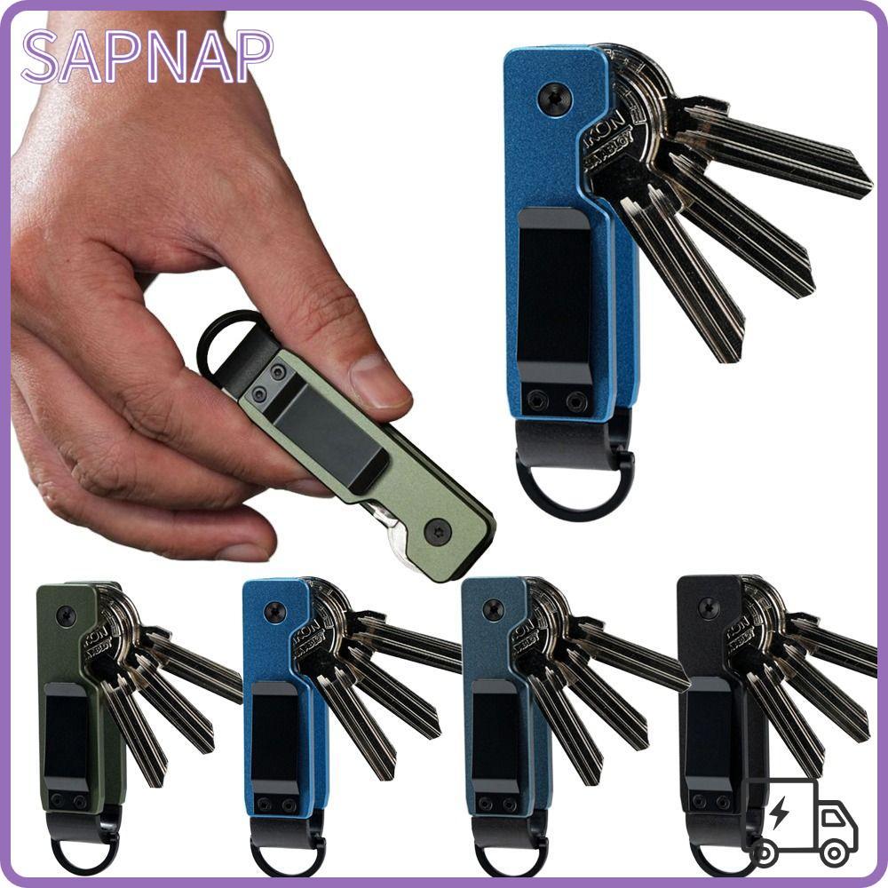 SAPNAP Key Organizer, Compact Minimalist Key Holder, Smart Hold 2-5 Keys Metal Keys Bag Outdoor