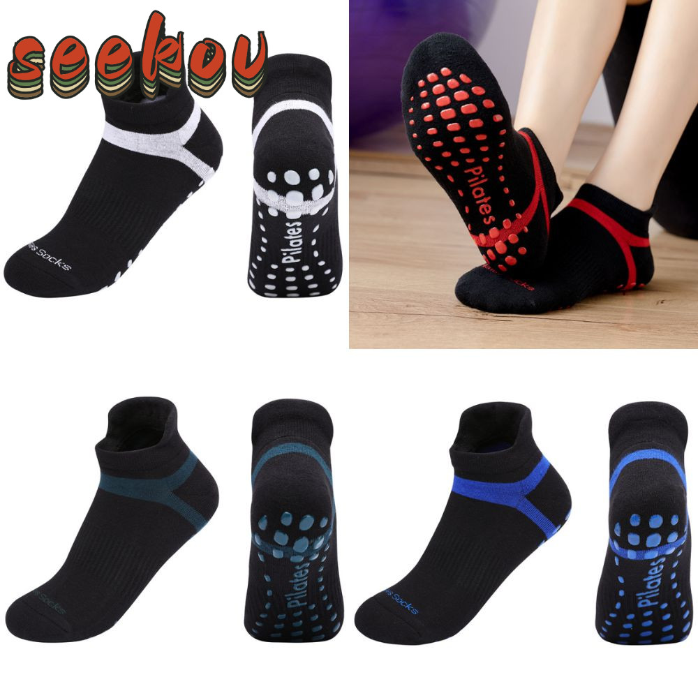SEKOV Fitness Pilates Socks, Professional Dance Pilates Ballet Women Yoga Socks, Anti-slip for Gym C