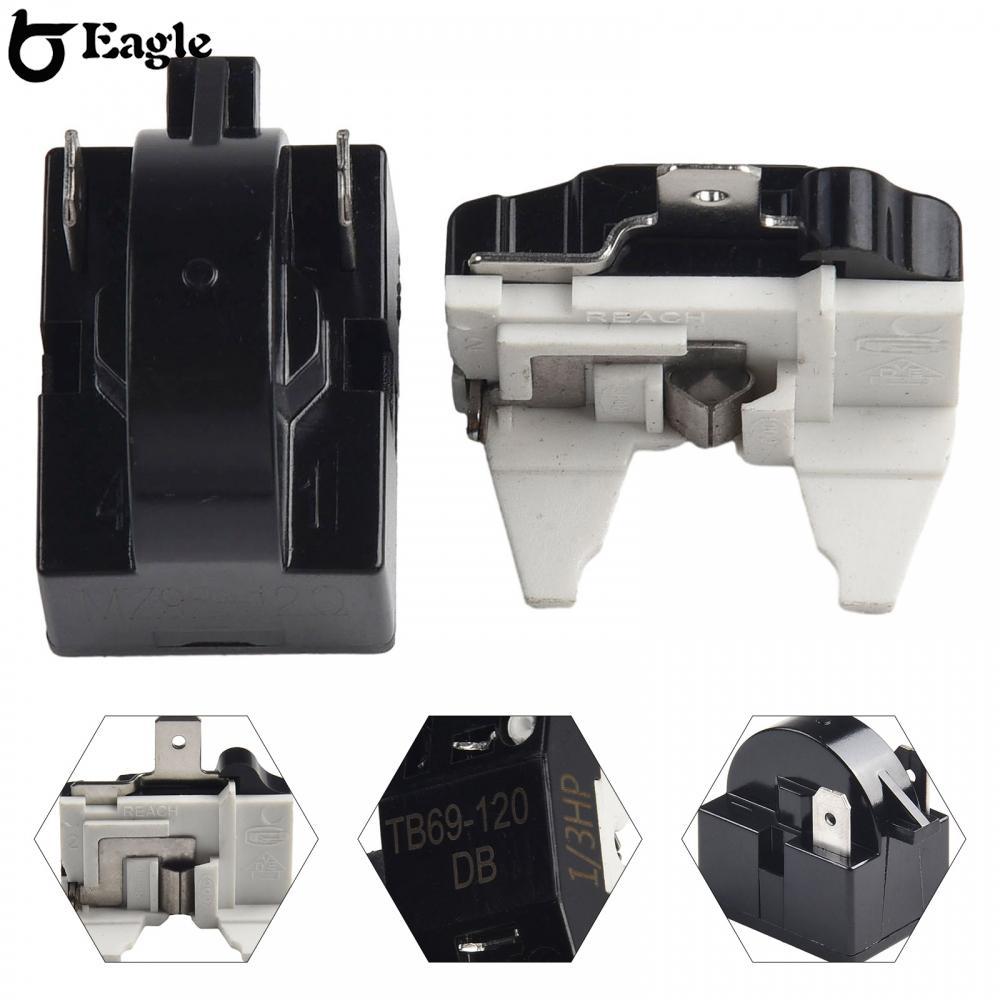ป้องกันการโอเวอร์โหลดตู้เย็นรีเลย์อุปกรณ์เริ่มต้นคอมเพรสเซอร์,1pin, 2pin, 3pin, 4pin