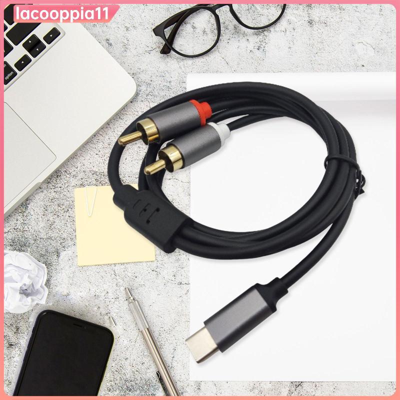 [lacooppia11] Type-c to Double RCA Male Cable Audio AUX Adapter Cable Connection Line AUX Aux Aux Au