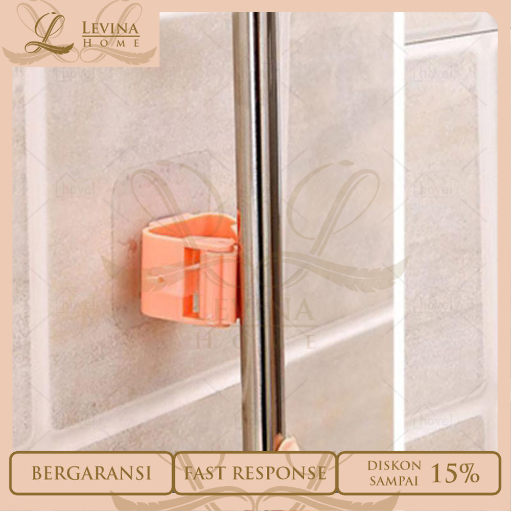 GANTUNGAN Magic Hook Broom Mop Hanger อุปกรณ์ในครัวเรือน [Levina Home]