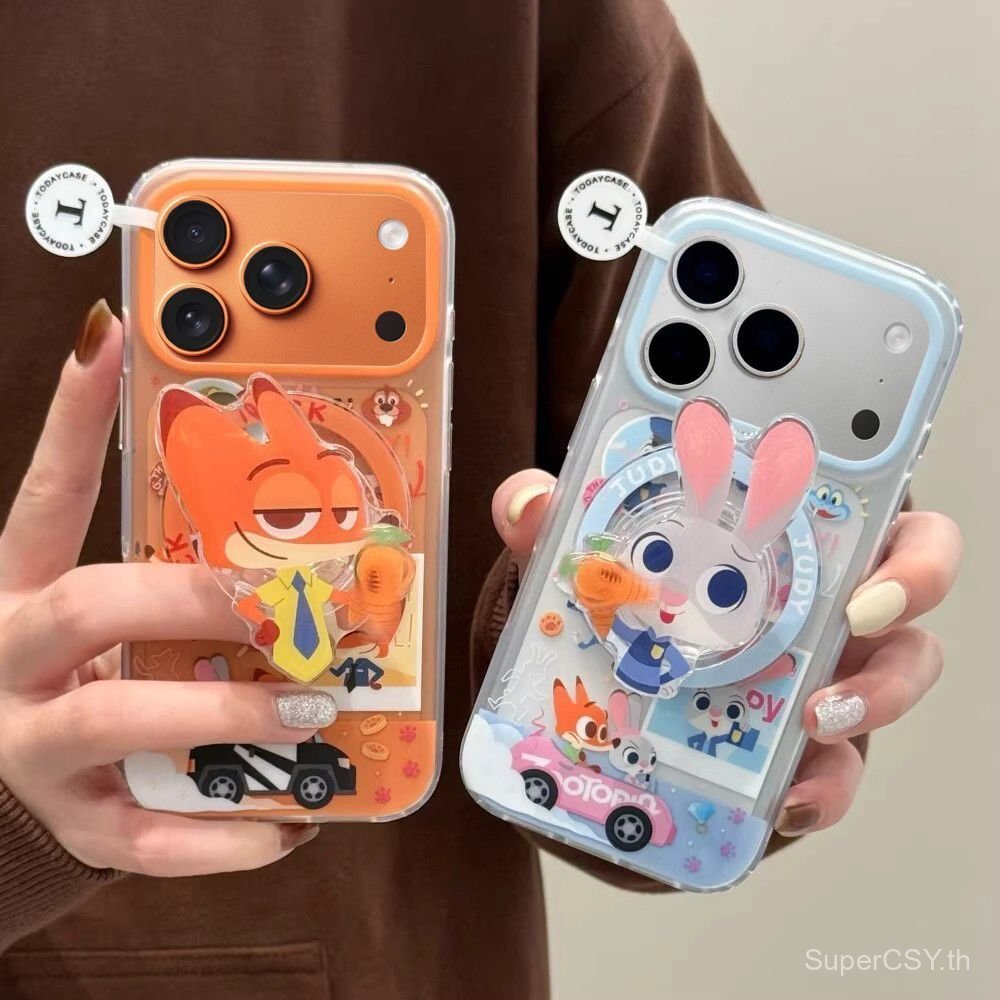 เคสโทรศัพท์ เหมาะสําหรับ iPhone 7 8 X XS XR XSMAX 11 12 13 14 15 16 17 Pro max Plus Air หมุน Crazy Animal City แม่เหล็กกันกระแทกกันกระแทกกันกระแทกเคสรวมทุกอย่าง NZM4