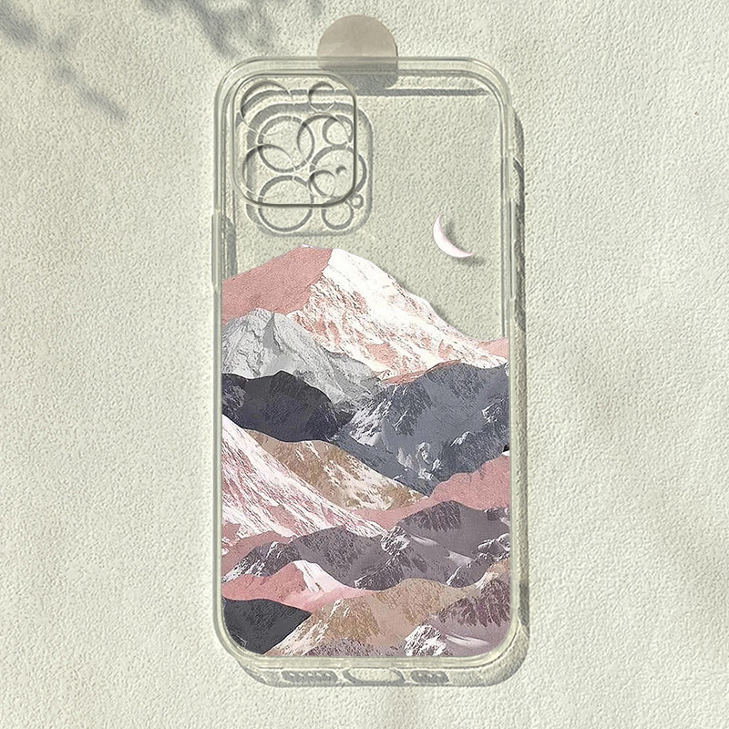 Art Hills เหมาะสําหรับ Apple 15/14p Huawei Xiaomi 11OPPOreno6 OnePlus 9vivox70 เคสโทรศัพท์โปร่งใส