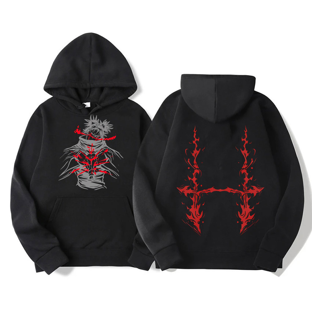 Vintage Jujutsu Kaisen CHOSO Hoodie สวมใส่ได้ทั้งผู้ชายและผู้หญิง อเนเมะสเวตเชอร์หนาสำหรับฤดูหนาว
