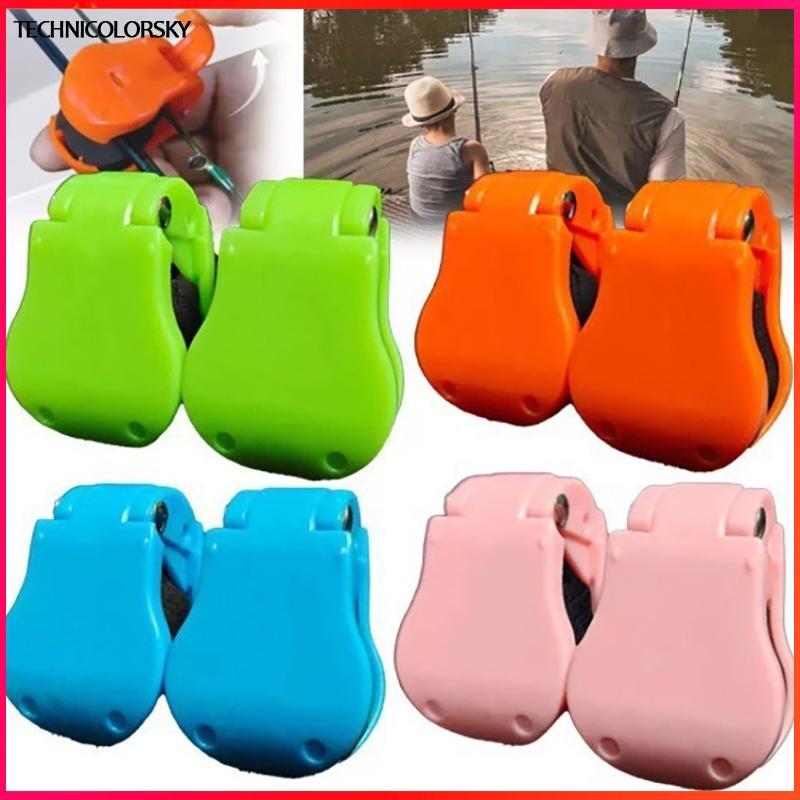 Technicolorsky Fishing Pole Holder แบบพกพา ติดผนัง พร้อมคลิปมัลติฟังก์ชันสำหรับเบ็ดตกปลารุ่นใหม่
