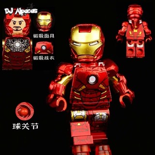 มินิตัวเลขของเล่น Iron Man หน้ากากแม่เหล็กตุ๊กตาสะสม