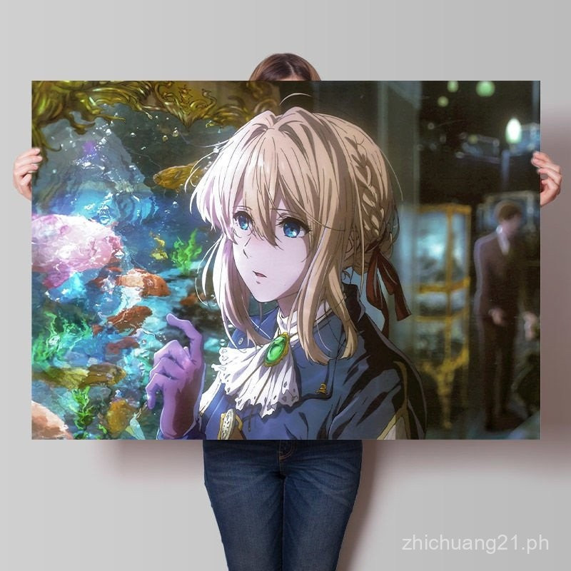 Violet Evergarden อะนิเมะโปสเตอร์ Veritt Evegarden สองมิติหอพักสติ๊กเกอร์ติดผนังขนาดใหญ่ CK7Q CHPS I