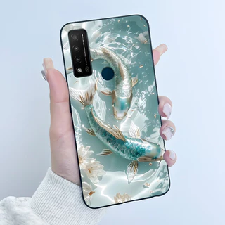 สําหรับ TCL 20 R 5G T767H กรณีน่ารัก Love Cat กระต่ายรูปแบบตลกสีดํา Soft Matte ซิลิโคนฝาครอบโทรศัพท์สําหรับ TCL 20R 5G ปลอก