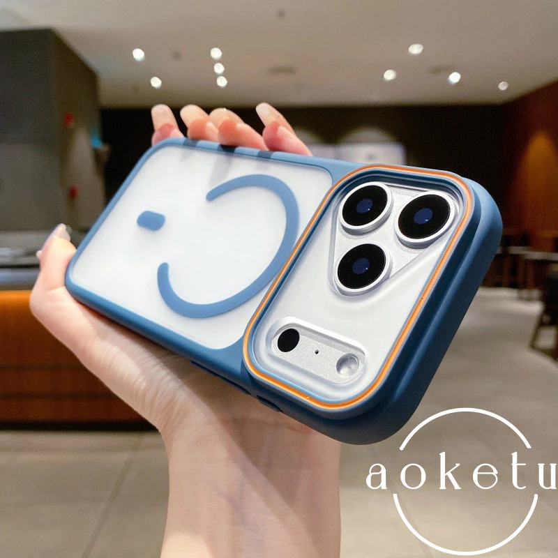 เคสโทรศัพท์แม่เหล็กผิวหน้าต่างขนาดใหญ่เหมาะสําหรับ ไอโฟน 17/16/15/14/13/12 รวมทุกอย่างฝาครอบซิลิโคนป้องกันการตกฝ้า