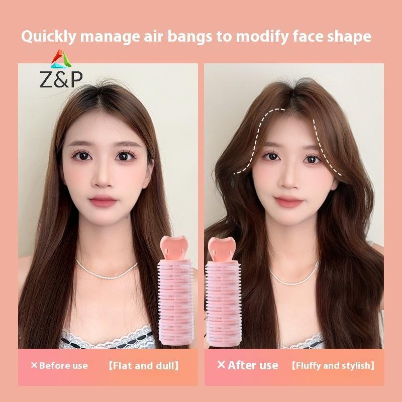 Z&P ลูกกลิ้งผม Air Bangs Curling Rollers คลิปจัดแต่งทรงผมปุย Curling Irons Overnight Heatless Curler COD