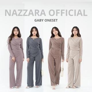 Nazzara - Gaby Oneset Setelan Kulot Wanita Baju Muslim Bahan Knit Reguler & Bigsize Nyaman Fleksibel