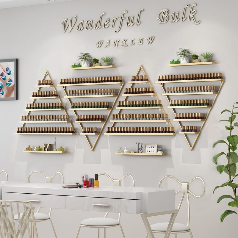 Wall storage rack display rack decorative rack nail shop iron rack shop company wall mounted wall ra